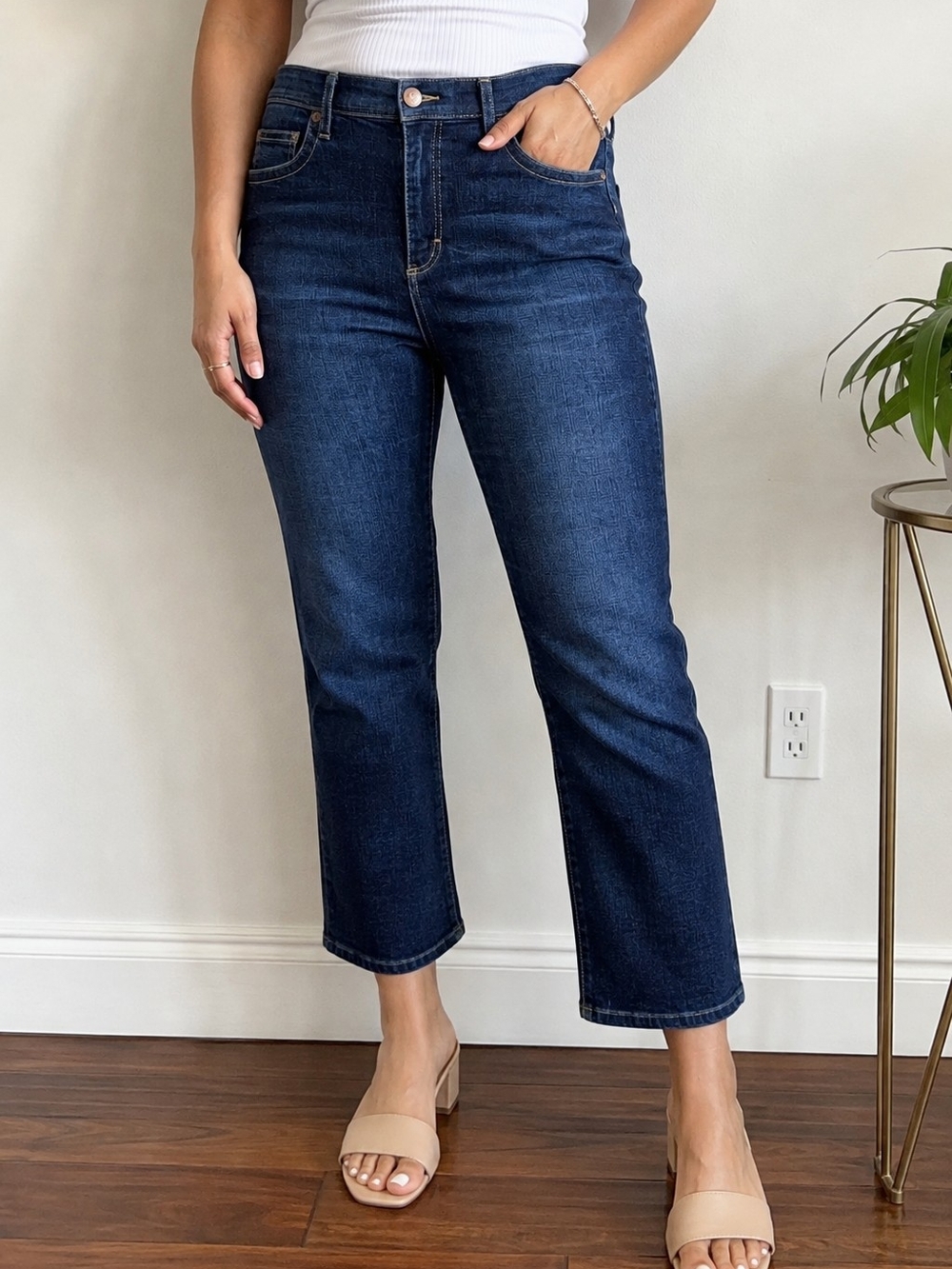 Lee Women’s Straight Leg Jeans Size 16 Short Dark Blue Denim